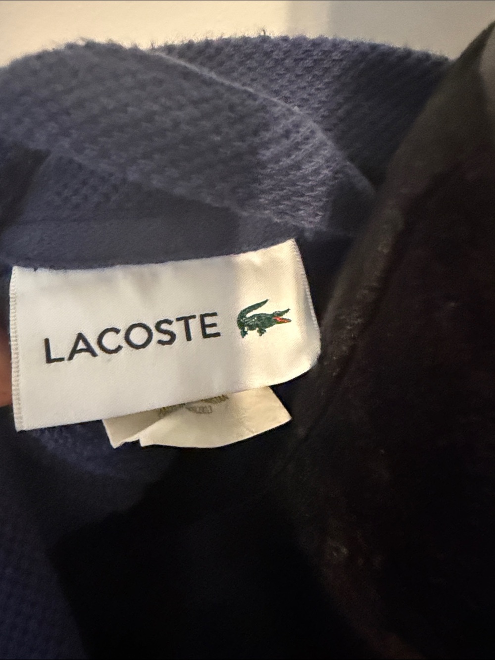 Lacoste Navy Blue Terry Robe / Unisex - Picture 7 of 7